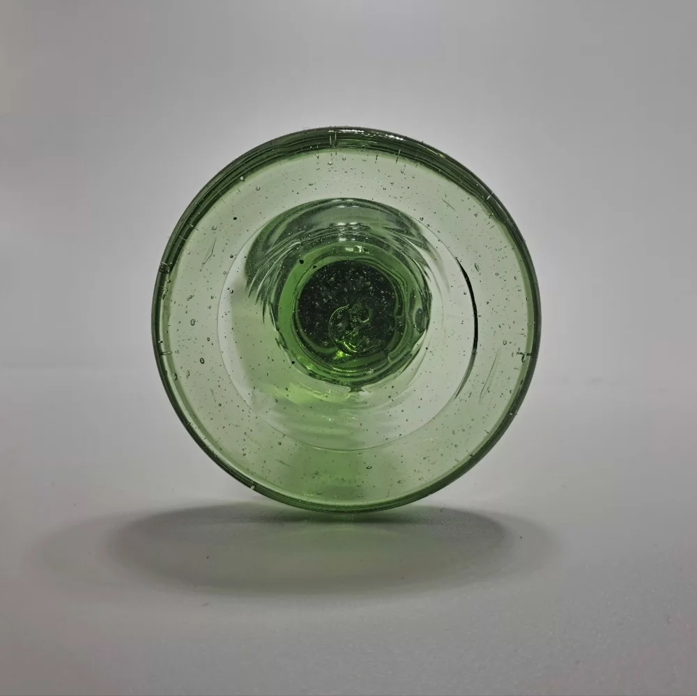 Hand Blown 1959 Green Jamestown Glass Candle Holder